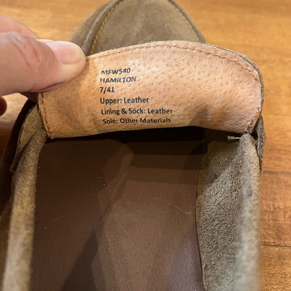 NEW Frank Wright Men's Brown Suede Loafers Size 8 - Picture 6 of 7